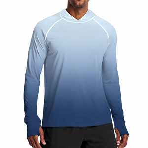 Customized Dropshipping UPF 50 Quick Dry 100% Polyester Ultra <b>Thin</b> Men's Summer Fishing Sunscreen Long Sleeve <b>Hoodie</b> Shirts - Product Image 1
