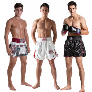 Custom Satin Muay Thai Shorts Wholesale Sublimation Muay Thai Shorts 100% <b>Polyester</b> <b>Boxer</b> Fighter Muay Thai Shorts Men's - Product Image 1