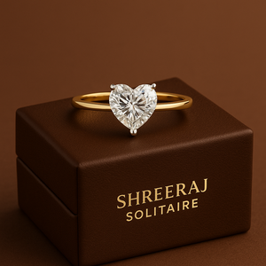 Customized Heart Shape <b>Solitaire</b> Engagement <b>Ring</b> for Women 14K/18K Solid Gold IGI Certified Lab Grown Diamond Proposal <b>Ring</b> - Product Image 2