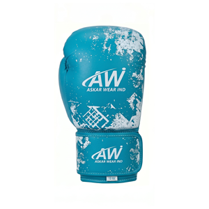 ถุงมือชกมวย Askar Wear Ind ขนาด 12 ออนซ์ ปิดด้วยเวลโคร ระบายอากาศได้ดี สำหรับผู้ใหญ่ สีน้ำเงิน พิมพ์ลายแบบ Sublimation - Product Image 3
