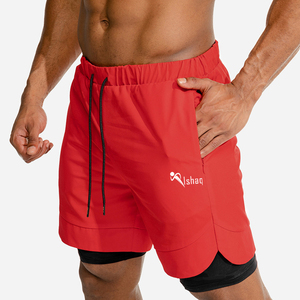 Ishaq Men's Khaki Solid Drawstring Sport Shorts Quick Dry Breathable with Pockets <b>Mid</b> Waist Front Logo Athletic Wear - Product Image 4