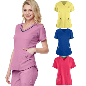 SAOMAI FMF Fábrica Personalizable Mujeres Hospital Uniformes Bajo MOQ Top Médico Scrubs Camisa Oferta Especial - Product Image 1