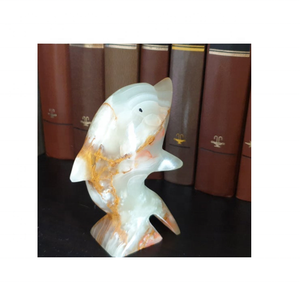 Estatuilla de pez ónix lindo de la mejor calidad, estilo Animal más vendido tallado en artesanía de piedra - Product Image 3