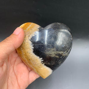 Venta al por Mayor de Piedras Preciosas de Raíz de Palma Fósil en Forma de Corazón, Cristal Curativo Artesanal de Alta Calidad, 80X80X30 mm, Natural de Indonesia - Product Image 6