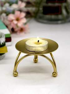 Porte-bougie en métal de qualité supérieure pour la décoration de la maison, avec une construction robuste et un design élégant pour un usage quotidien - Product Image 3