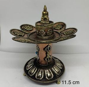 Quemadores de incienso de flor de loto tradicionales con aspecto antiguo - Product Image 4