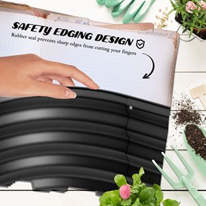 Kit per Aiuola Rialzata in Metallo Rugginito Grigio Scuro da 2,4 m per Giardinaggio Spazioso - Product Image 6