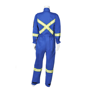 Combinaison de sécurité sur mesure en sergé 100 % coton, avec bande réfléchissante, pour vêtements de travail – Fournisseur d'usine OEM - Product Image 2