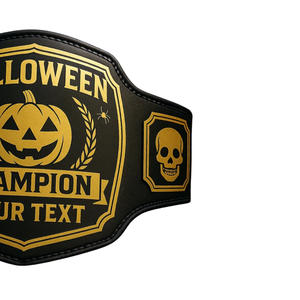 Customizable Halloween Champion Belt Pumpkin Skull Design Personalized Wrestling Title Belt Spooky Gift Belts For Fans - Product Image 3