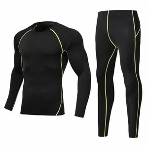 ชุดออกกำลังกายผู้ชาย ชุดฟิตเนส ชุดเพาะกาย ชุดกีฬา กางเกงรัดรูป กางเกงออกกำลังกายแบบยืดหยุ่น ชุดวิ่ง - Product Image 4