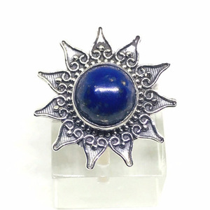 Bague artisanale en lapis-lazuli naturel, argent sterling 925, pour filles et femmes - Product Image 1