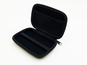 Étui à lunettes rectangulaire semi-rigide noir avec fermeture éclair, style simple, étui de rangement en EVA - Product Image 3