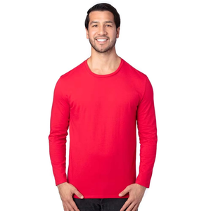 เสื้อยืดแขนยาวผู้ชาย คอโอ ผ้าฝ้าย สีพื้น ทรงปกติ สวมใส่สบาย ผ้าถัก - Product Image 6