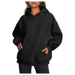 Sudadera con Capucha para Mujer 2025, Bolsillo Canguro, 100% Poliéster, Felpa Transpirable, Ecológica, Forrada, con Insignia, Invierno, Otoño, OEM, ODM, Moda - Product Image 4