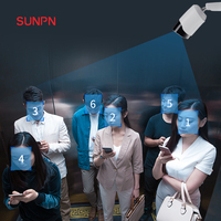Caméra de comptage de personnes SUNPN AI avec identification par reconnaissance faciale, pour le contrôle des présences, montage mural pour chantier de construction et usine