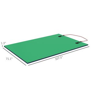 Materassino Galleggiante Verde a Forma di Nassa di Loto 9FT X 6FT per 2 Adulti, per Lago, Piscina, Oceano, Spiaggia e Nautica - Product Image 3
