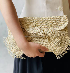HOT SUMMER HANDBAGS 2026! Straw <b>Boho</b> Raffia Bow Clutch Beach Picnic Travel <b>Bag</b> Women Fashion - Product Image 2