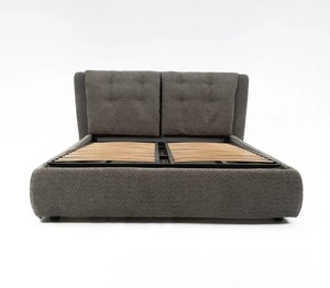 Modern Upholstered Fabric Wood <b>Bed</b> Frame <b>King</b> <b>Size</b> with Hydraulic Storage Soft <b>Bed</b> Mango Wood Quilted <b>Headboard</b> and Footboard - Product Image 5