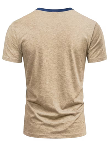Camisetas de Alta Calidad para Hombre, Cuello en V, Hombros Caídos, 100% Algodón Orgánico, Tejido de Punto, Ecológicas, 180g, Hechas en Bangladesh - Product Image 3
