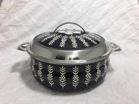 Casserole moderne en acier inoxydable, récipient de service, forme élégante, écologique, idéal pour les mariages, la restauration et les occasions spéciales
