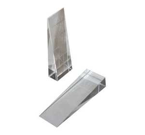 Par de prismas de vidrio estrechos con superficies ópticamente pulidas y geometría triangular isósceles para la dispersión y refracción de la luz - Product Image 4
