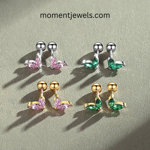 Nature Inspired <b>Silver</b> Leaf Earrings Shiny Cubic Zirconia Micro Inlay Plated <b>Silver</b> <b>Stud</b> Earrings Women Simple Style Party Event - Product Image 3