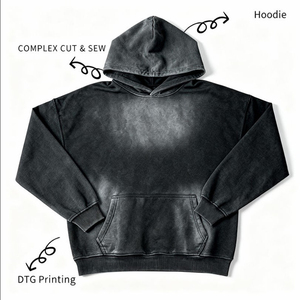 Sudaderas con Capucha para Hombre Tallas Grandes, 100% Algodón, Sudadera Lisa para Personalizar con el Logotipo de tu Marca, Sudadera de Felpa Extra Grande, Sudadera Lavada - Product Image 3