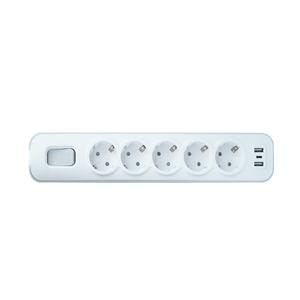 Regleta de enchufes de 5 tomas con 2 USB y 1 puerto TYPE-C, cargadores para el hogar/oficina, serie NOVA, 2m, enchufe europeo, cable de extensión para mesa, gran venta. - Product Image 1