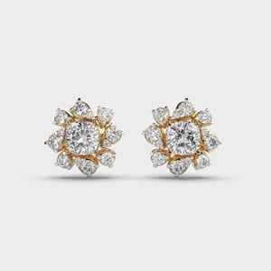 Top Selling Elegant Round Cut Diamond <b>Stud</b> <b>Earrings</b> in 14K Gold Perfect for Everyday Wear or Thoughtful Gift for Her for Sale - Product Image 1