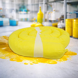 Industrial Heavy-Duty 1500 GSM Chemical Absorbent <b>Boom</b> - High-Capacity Yellow Polypropylene Sorbent for Hazardous Liquids - Product Image 3