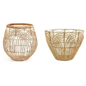 FLORAL ARCHES COLLECTIVE Natural <b>Wicker</b> Plant <b>Basket</b> Bamboo Rattan <b>Basket</b> <b>Laundry</b> Storage <b>Laundry</b> Bin All At Home - Product Image 2