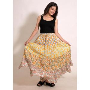 Cotton <b>Patchwork</b> Long Maxi <b>Skirt</b> Handmade Festival <b>Skirt</b> for Women Indian Clothing - Product Image 2