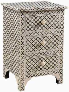 Luxury Bone Inlay <b>Drawer</b> <b>Unit</b> Handmade Wooden Storage Cabinet for Bedroom Living Room Home Decor and Organization - Product Image 4
