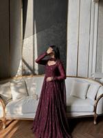 Setelan Anarkali IndoWeaves 3 Potong GEORGETTE, Model Slim Fit, Anti Kusut, Bordir Tradisional India, Gaya Pakistan