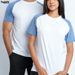 Camiseta Vintage de Alta Calidad en Oferta, 300 g/m², de Lujo, de Algodón Pesado/Fibra de Bambú, Antiencogimiento, de Corte Holgado, con Mangas Raglán en Contraste para Hombre - Product Image 1