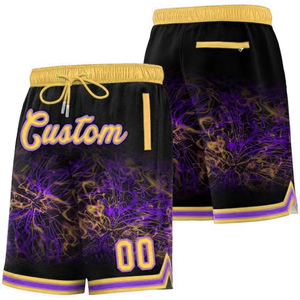 Shorts de basketball personnalisés en sublimation pour hommes, vente en gros, shorts de sport vierges en maille pour hommes, personnalisables - Product Image 2