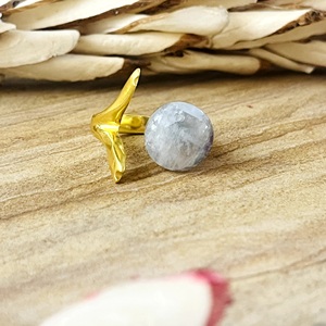 High Demand Boho Fish Tail <b>Ring</b> Boho Brass Moonstone <b>Ring</b> for Women 18k Gold Plated <b>Dainty</b> Open Band <b>Ring</b> for Wholesale/OEM/ODM - Product Image 1