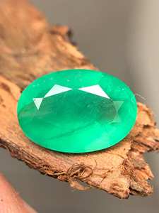 Pierre précieuse ovale à facettes en émeraude verte naturelle, pierre en vrac pour la fabrication de bijoux, bague, pendentif, collier - Product Image 5