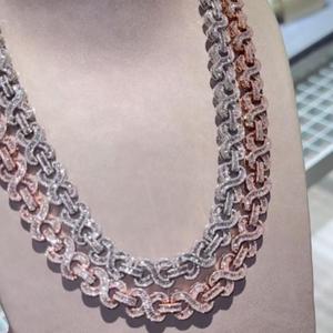 Collier tennis en argent sterling 925 de créateur, moissanite taille brillant rond, aspect diamant VVS, collection de bijoux haut de gamme - Product Image 3
