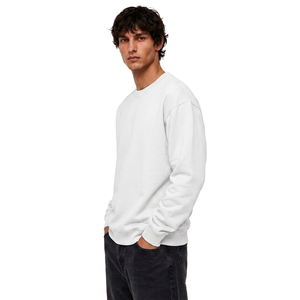 Custom Men's Sweatshirt Heavy Cotton Fleece Oversized Pullover With Custom Screen Print Vintage Wash And Ribbed Waist - Product Image 2