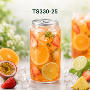 Envase de Plástico PET de 330 ml, Forma Cilíndrica, con Borde Sellado, para Bebidas, Leche, Té, Café, Jugo, Fabricación OEM en Vietnam - Product Image 5