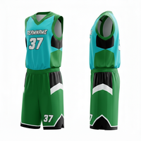 Seragam Basket Unisex Custom Print Grosir 2026 MOQ Rendah, Bahan Polyester 100% Anti-Bakteri, Menyerap Keringat, dan Bernapas