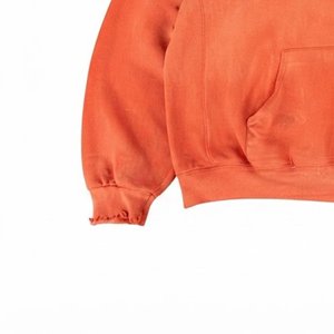 Sudadera con Capucha Extra Grande para Mujer, de Alta Calidad, con Logotipo Personalizado, Color Naranja Sólido, Manga Larga, Tejido de Algodón, Bolsillo Delantero, Otoño - Product Image 6