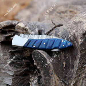 Cuchillo de Bolsillo Plegable EDC de Acero de Damasco 2026, Diseño Nuevo y Popular, Hecho a Mano, Mango de Hueso de Camello, Servicio OEM, Profesional para Senderismo - Product Image 2