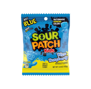 Authentic Sourr Patch Kids Blue Raspberry Chewy Candy 24x2 Oz Cases <b>Sour</b> Then <b>Sweet</b> Jelly Gummies Wholesale Bulk Supply - Product Image 4