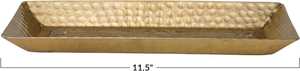 Bandeja Decorativa de Aluminio Martillado con Acabado Dorado, Bandeja de Servicio para Mesa de Centro, Comedor, Cocina, Decoración del Hogar - Product Image 3