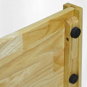 Wholesale Japanese Joinery Rubberwood <b>Queen</b> <b>size</b> Platform <b>Bed</b> Wooden Headboard with Sliding Grooves Wooden <b>Bed</b> Frame Tool-Free - Product Image 5