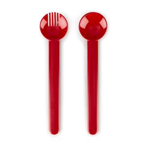 HANDICRAFT HUB THH-RSS-8525 Hergestellt in Indien 2-teiliges Umweltfreundliches Salatbesteck-Set Grün-Orange Wellengriff Servierlöffel Spülmaschinenfest - Product Image 3