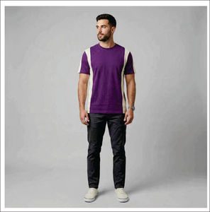 T-shirts vintage 100 % coton pour hommes, coupe courte, style streetwear décontracté, personnalisables avec logo, effet délavé à l'acide - Product Image 1