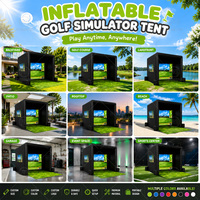Structure gonflable personnalisée pour simulateur de golf, tente de golf gonflable d'extérieur résistante aux intempéries à vendre